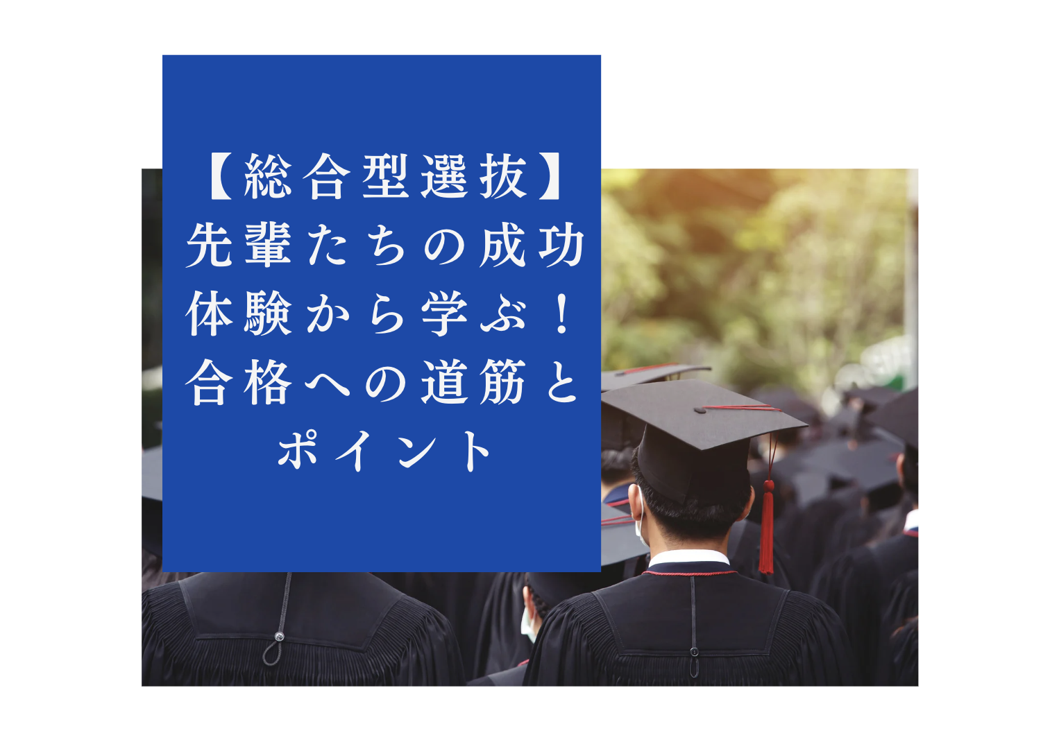 【総合型選抜】先輩たちの成功体験から学ぶ！合格への道筋とポイント