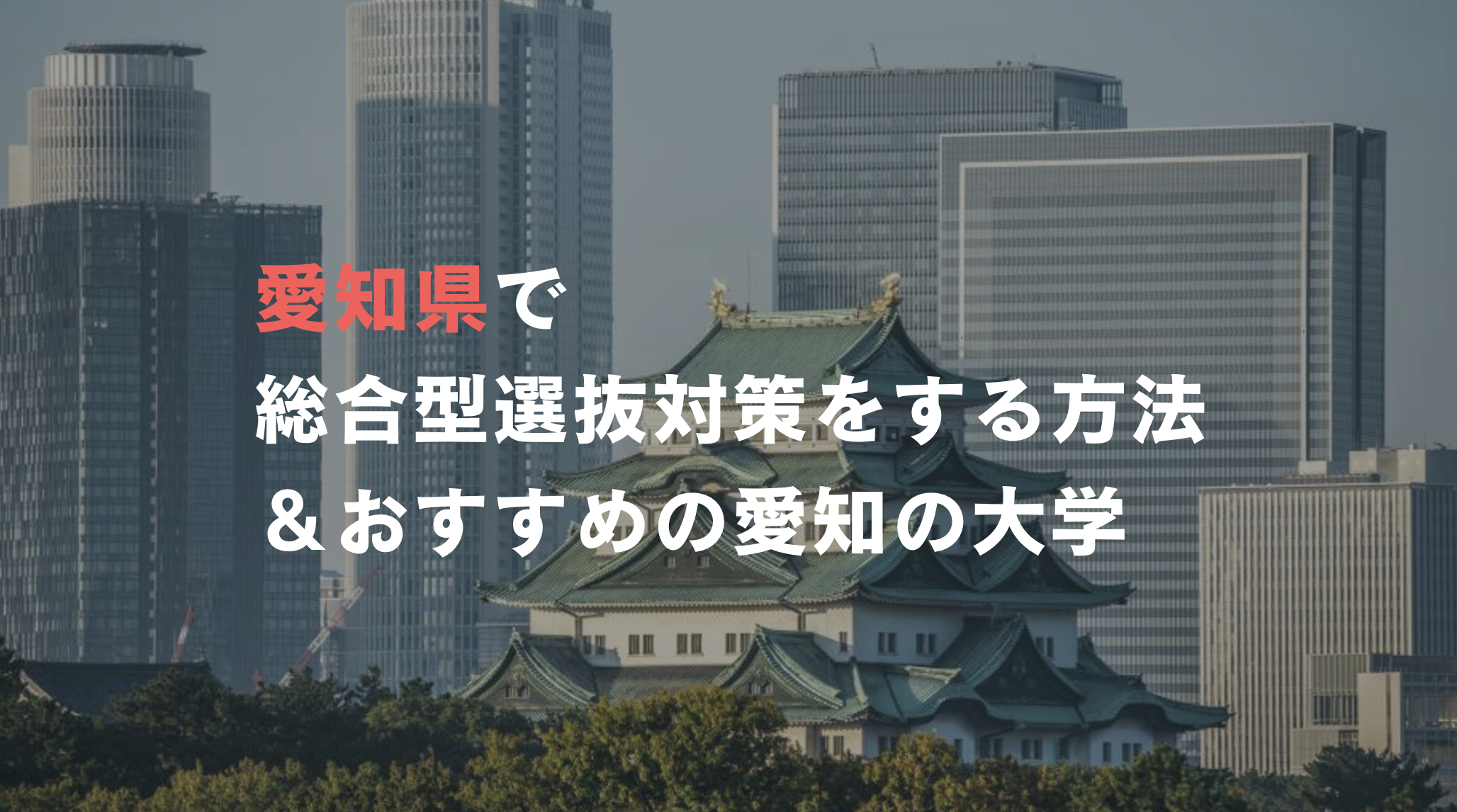 愛知の高校生必読！愛知で総合型選抜対策をする方法とおすすめの愛知の大学を総合型選抜のプロが解説