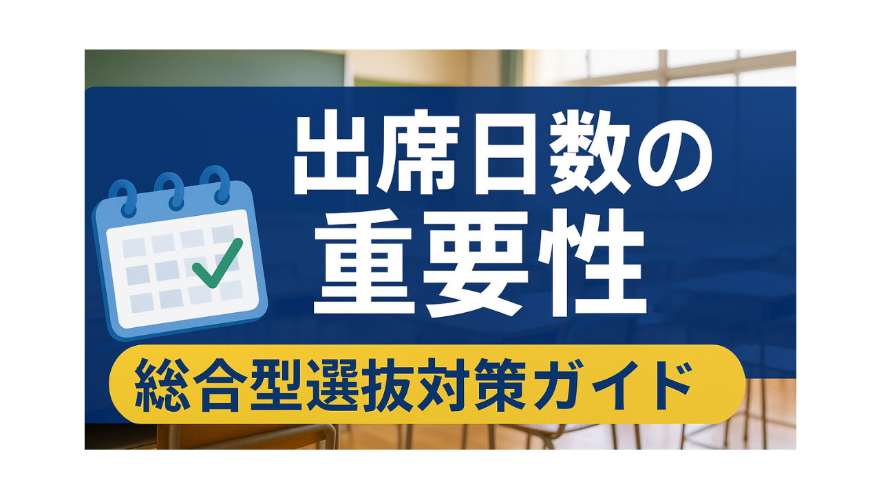 総合型選抜における出席日数の重要性と対策ガイド|総合型選抜で有利に受験を進めるためには