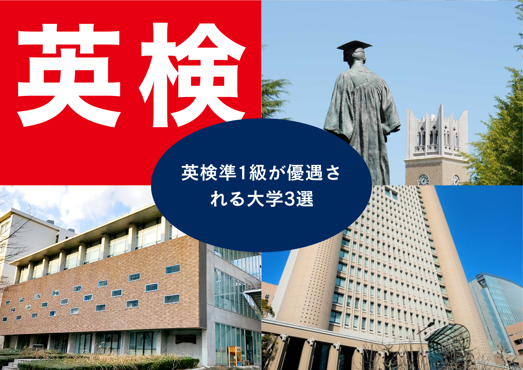 一般選抜で英検準1級が優遇される大学3選